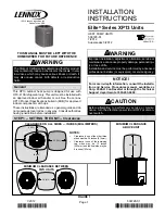 Preview for 1 page of Lennox Elite XP13-018-230 Installation Instructions Manual