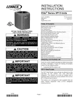 Lennox Elite XP13-030 Installation Instructions Manual preview