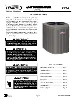 Lennox Elite XP14018 Unit Information preview