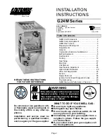 Preview for 1 page of Lennox G24M2-45 Installation Instructions Manual