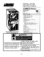 Preview for 1 page of Lennox G24MCE2-45 Installation Instructions Manual