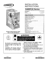 Lennox G40DF(X)-24A-045 Installation Instructions Manual preview