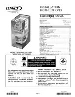 Lennox G50UH-24A-045 Installation Instructions Manual preview