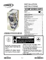 Lennox G51MP Installation Instructions Manual preview
