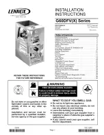 Lennox G60DFVX Series Installation Instructions Manual preview