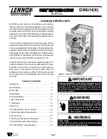 Preview for 1 page of Lennox G60UHX Series Service Manual