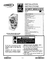 Lennox G61MPVT-36B-070 Installation Instructions Manual preview