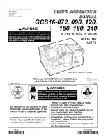 Preview for 1 page of Lennox GCS16-240 User'S Information Manual