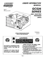 Lennox GCS26 Series User'S Information Manual предпросмотр