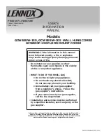 Предварительный просмотр 1 страницы Lennox GCWB95F-150 User'S Information Manual