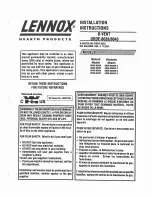 Lennox GRDE-8038N Installation Instructions Manual предпросмотр