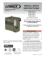 Предварительный просмотр 1 страницы Lennox GWB8-245E-2 Installation Instructions Manual