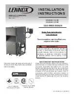 Lennox GWB84-262E Installation Instructions Manual предпросмотр