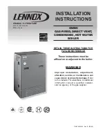 Предварительный просмотр 1 страницы Lennox GWB9 Installation Instructions Manual