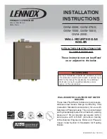 Предварительный просмотр 1 страницы Lennox GWM-050IE Installation Instructions Manual