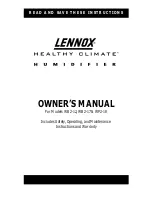 Lennox Healthy Climate WB2-12 Owner'S Manual preview