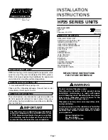 Lennox HP-511-513 Installation Instructions Manual preview