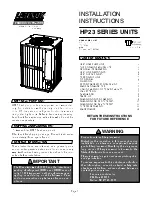 Preview for 1 page of Lennox HP23-141 Installation Instructions Manual