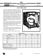 Lennox HS24-141 Unit Information preview