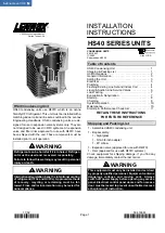 Lennox HS40 Series Installation Instructions Manual preview