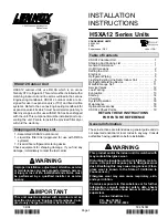 Lennox HSXA12-018 Installation Instructions Manual preview