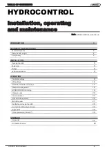 Preview for 3 page of Lennox HYDROCONTROL Installation, Operating And Maintenance Manual