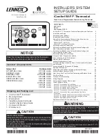 Preview for 1 page of Lennox iComfort CBX32MV-06 Setup Manual