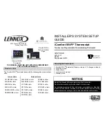 Lennox icomfort Wi-Fi Installer'S System Setup Manual preview