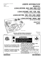 Предварительный просмотр 1 страницы Lennox LGA060 User'S Information Manual