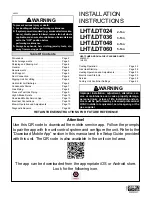 Preview for 1 page of Lennox LHT/LDT024 Installation Instructions Manual