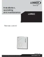 Lennox LXRCC Installation, Operating And Maintenance preview