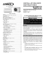 Lennox M0STAT60Q-1 Installation & User'S Instructions предпросмотр