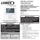 Lennox M0STAT64Q Installation & Operation Instructions preview