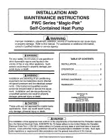 Preview for 1 page of Lennox Magic-Pak PVVC24ElO.7 Installation And Maintenance Instructions Manual