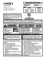 Preview for 1 page of Lennox Meris SeriesM LDVT-45NE Installation Instructions Manual