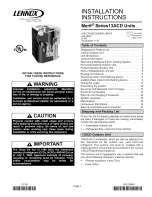 Lennox Merit 13ACD-018 Installation Instructions Manual предпросмотр