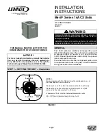 Предварительный просмотр 1 страницы Lennox Merit 14ACX-018-230 Installation Instructions Manual