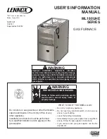 Preview for 1 page of Lennox ML180UHE User'S Information Manual