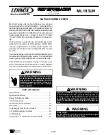 Lennox ML193UH045P36B Unit Information preview