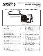 Lennox MWCA009S4 Service Manual предпросмотр