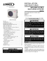 Lennox MWMA009S4-*P Installation Instructions Manual preview