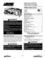 Lennox OHR23-105 Installation Instructions Manual preview