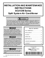 Lennox SCU12M-024 Installation And Maintenance Instructions Manual предпросмотр