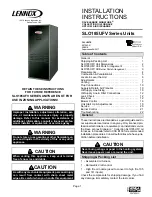 Lennox SIGNATURE SLO185UFV Series Installation Instructions Manual preview