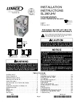 Lennox SL280UHV Installation Instructions Manual preview
