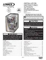 Lennox SLP98UHV SERIES Installation Instructions Manual preview