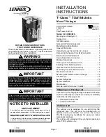 Lennox T?Class TSA*S4 Units Installation Instructions Manual предпросмотр