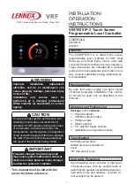 Preview for 1 page of Lennox V0STAT51P-3 Installation & Operation Instructions