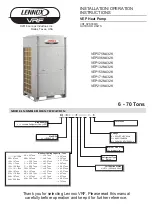 Lennox VEP Series Installation & Operation Instructions preview