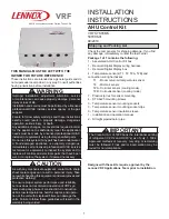 Предварительный просмотр 1 страницы Lennox VPB036H4M Installation Instructions Manual